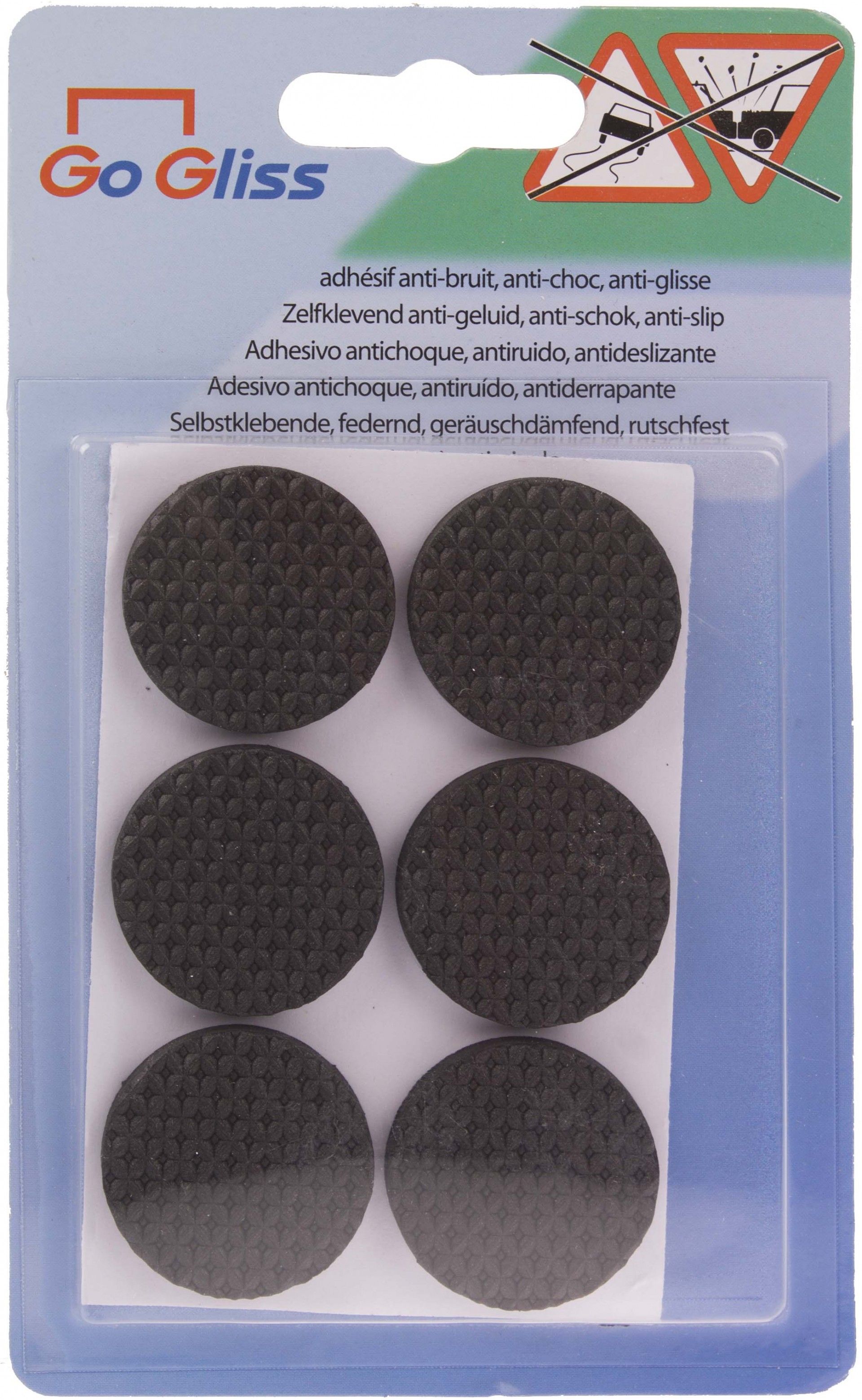 Proteção Adesivo D30mm Preto 6 unidades