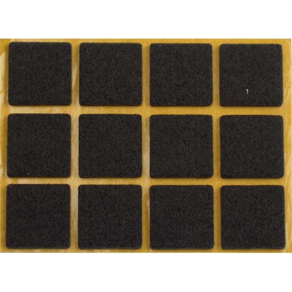 Prote��o Adesivo Feltro 20x20mm Castanho