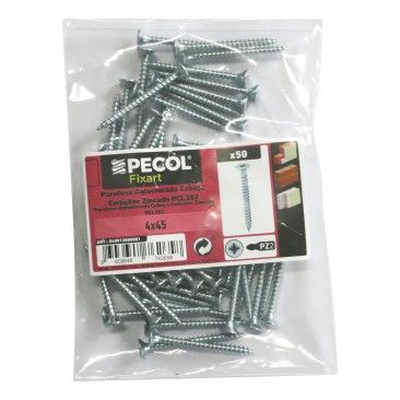 Parafuso Aglomerado Cabe�a Embeber Pz 4x45