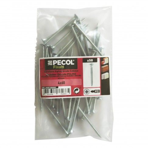 Parafuso Aglomerado Cabeça Embeber Pz 4x60 Parafuso Aglomerado Cabeça Embeber Pz 4x60