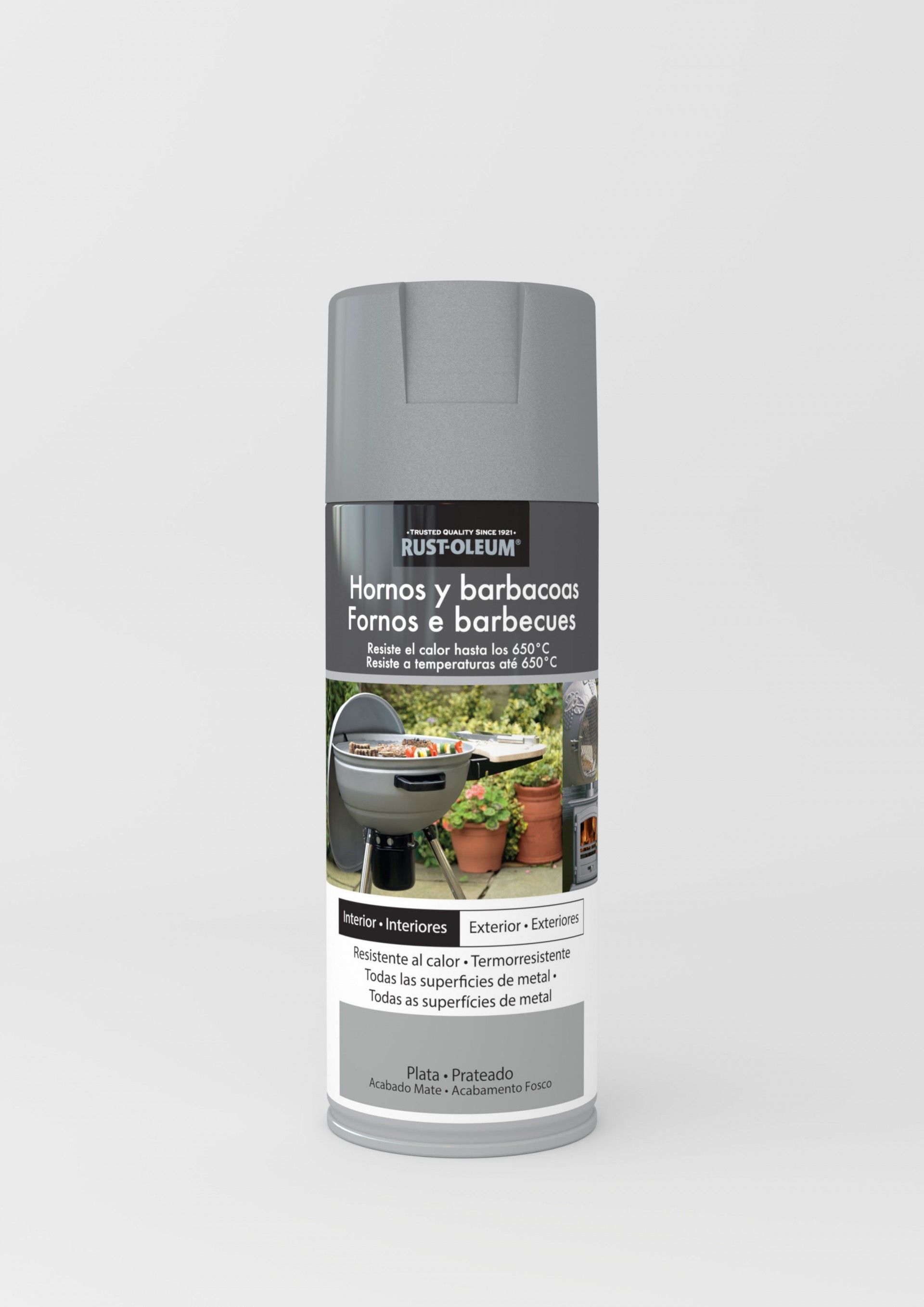 Spray Rust Barbecue Prata Mate 400ml