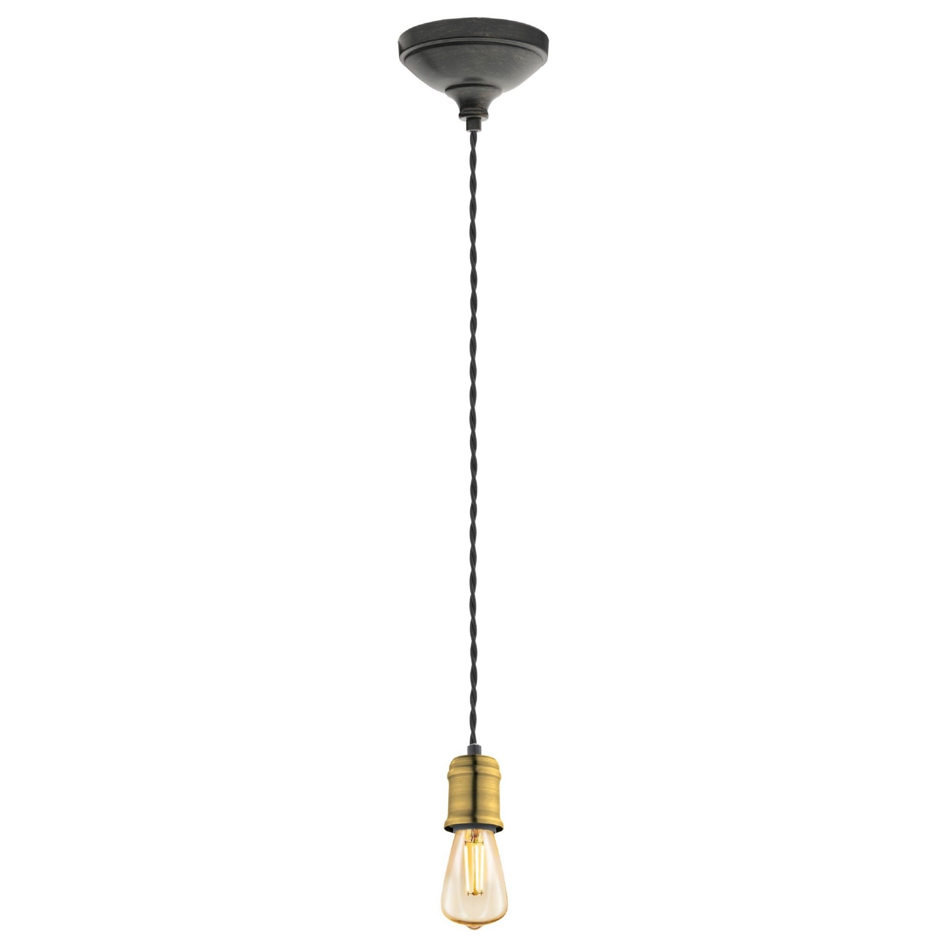 Cabo Suspensão E27 Vintage Dourado/ Preto