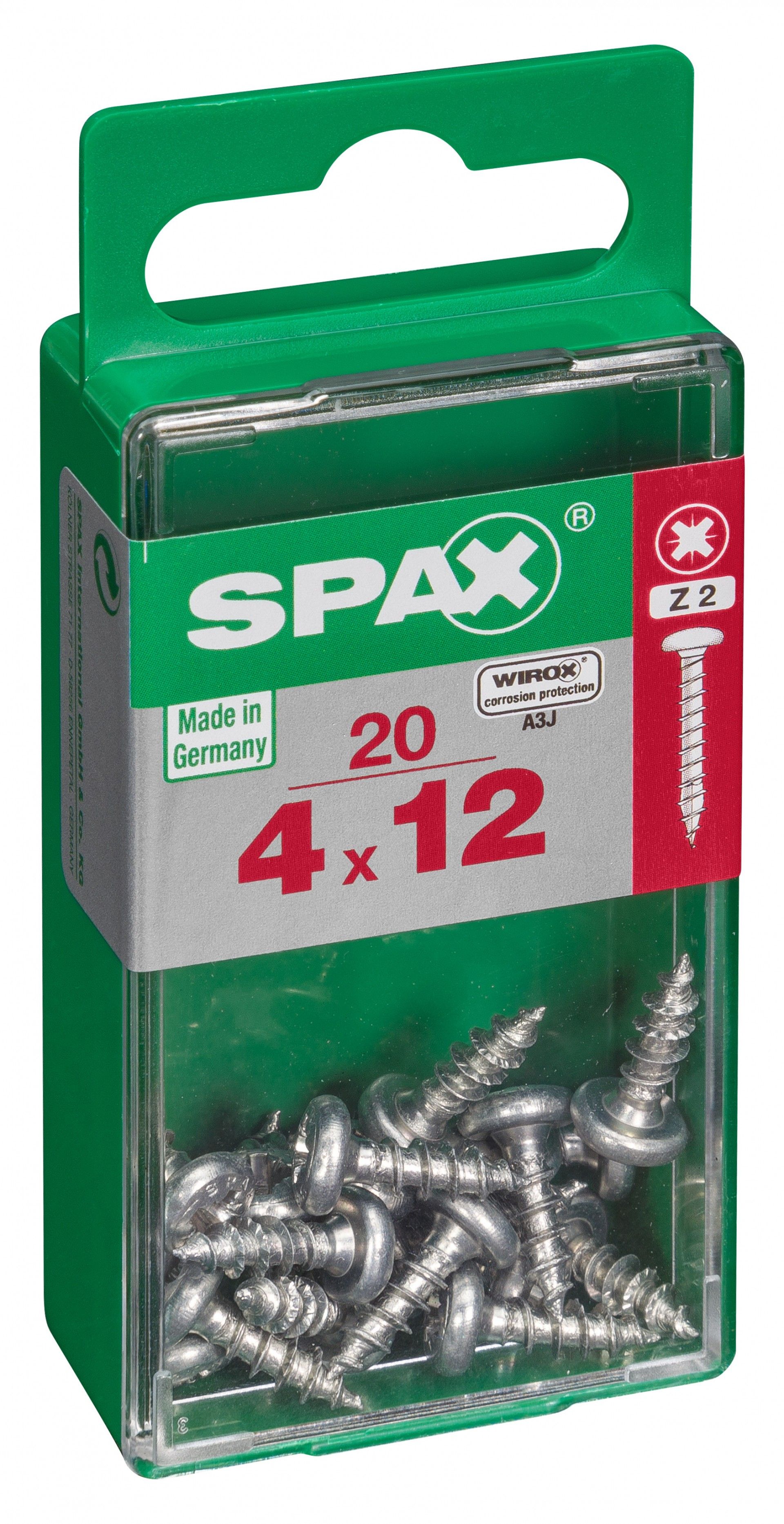 SPAX Cabeça Redonda WIROX 4x12mm S