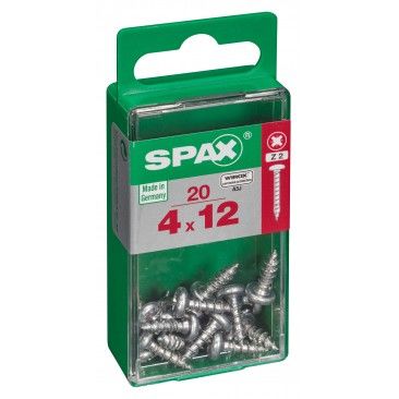 SPAX Cabe�a Redonda WIROX 4x12mm S