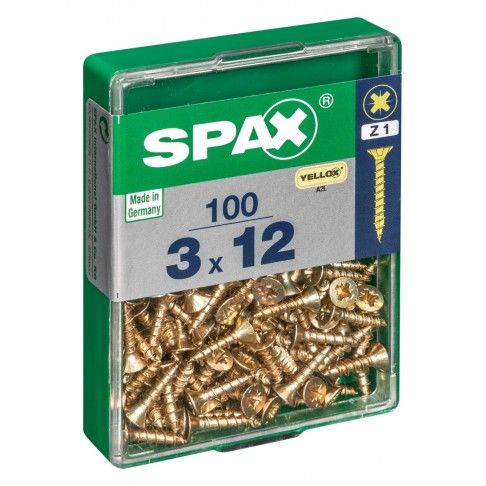 SPAX CP YELLOX 3x12 mm M SPAX CP YELLOX 3x12 mm M