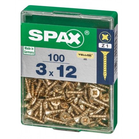 SPAX CP YELLOX 3x12 mm M SPAX CP YELLOX 3x12 mm M