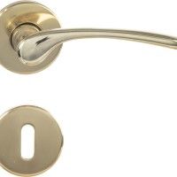 Puxador De Porta Roseta Dourado