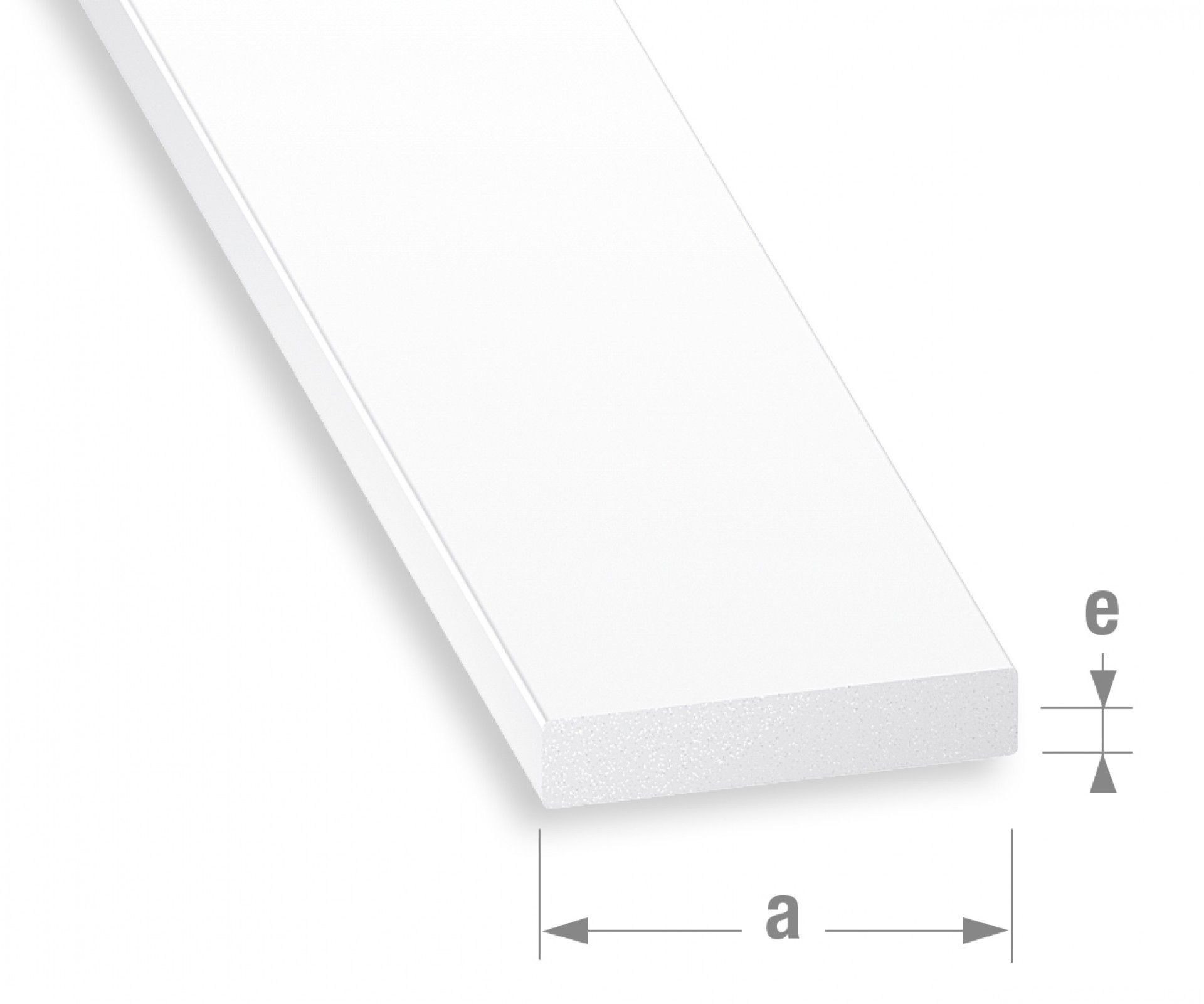 Perfil Plano PVC Branco 30x2mm-2,6m