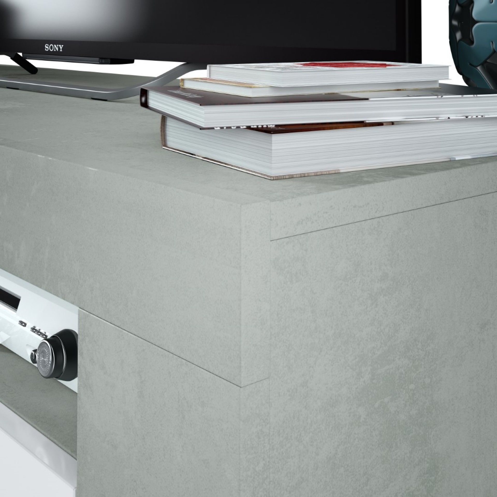 Móvel TV Ambit Branco/Cimento