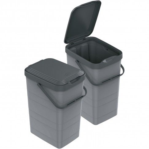 Balde c/ fixação 14L WALBIN cinza Balde c/ fixação 14L WALBIN cinza