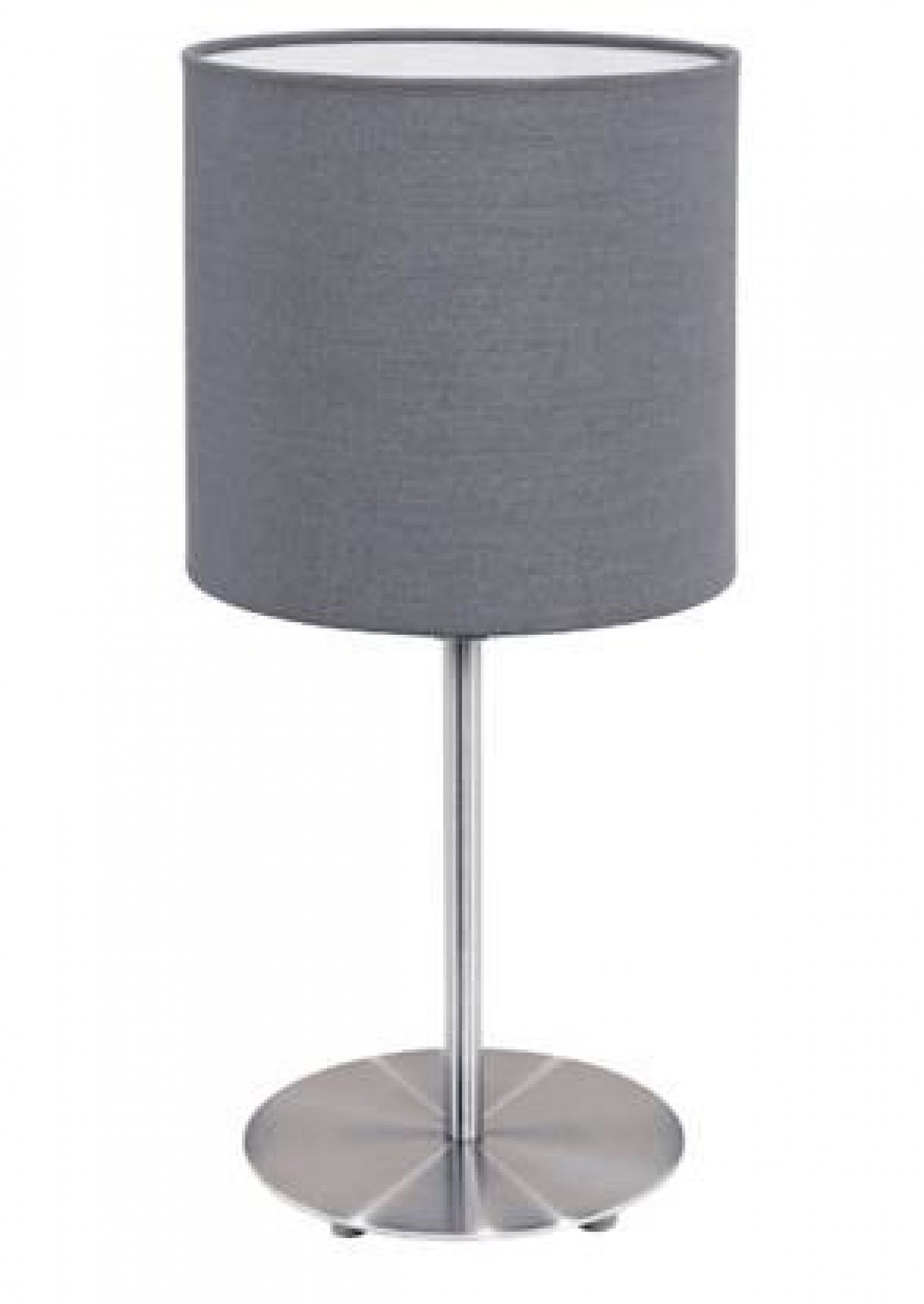 Candeeiro Mesa Tela Pasteri E27 Cinza