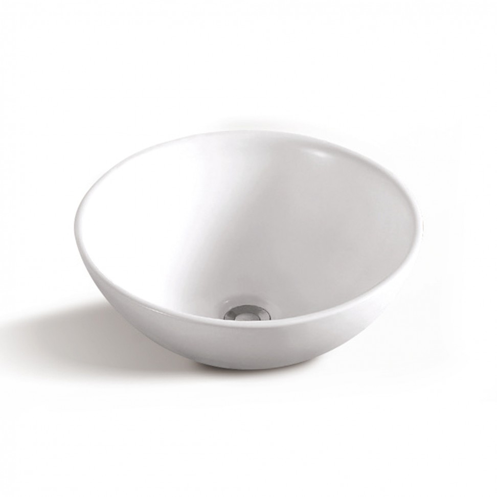 Lavat�rio Pousar Redondo Cer�mica 11.5x40x40cm Branco