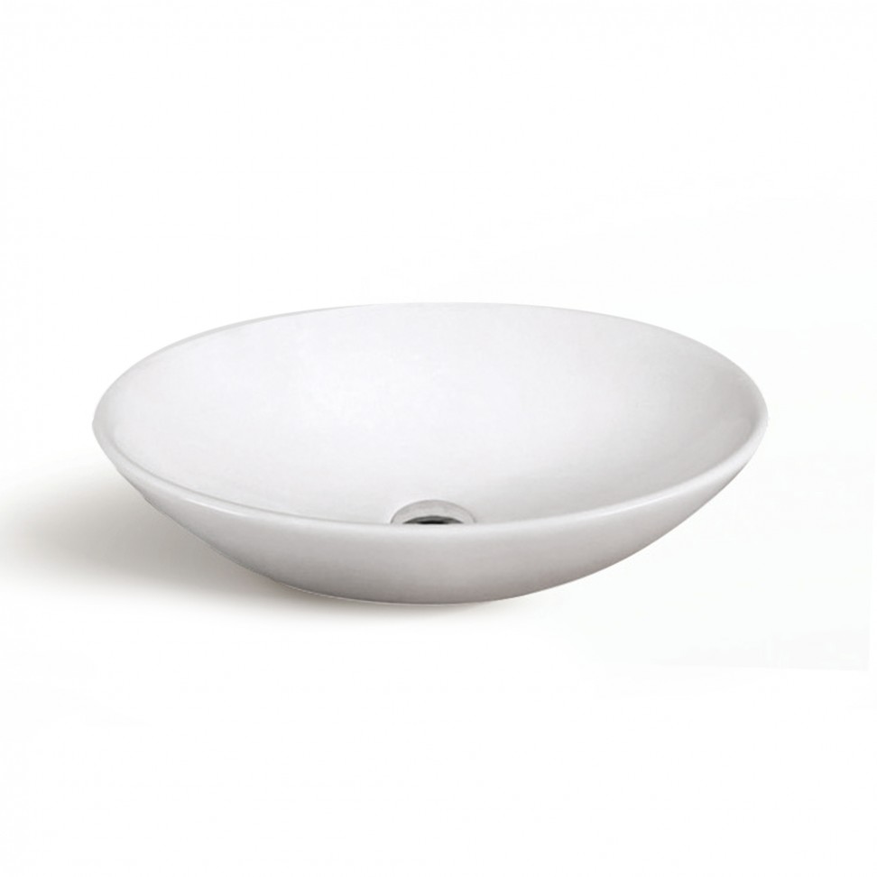 Lavat�rio Pousar Oval Cer�mica 14x52x32cm Branco