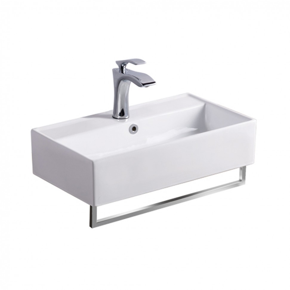 Lavat�rio Suspenso Cer�mica com suporte 13x55x30cm Branco