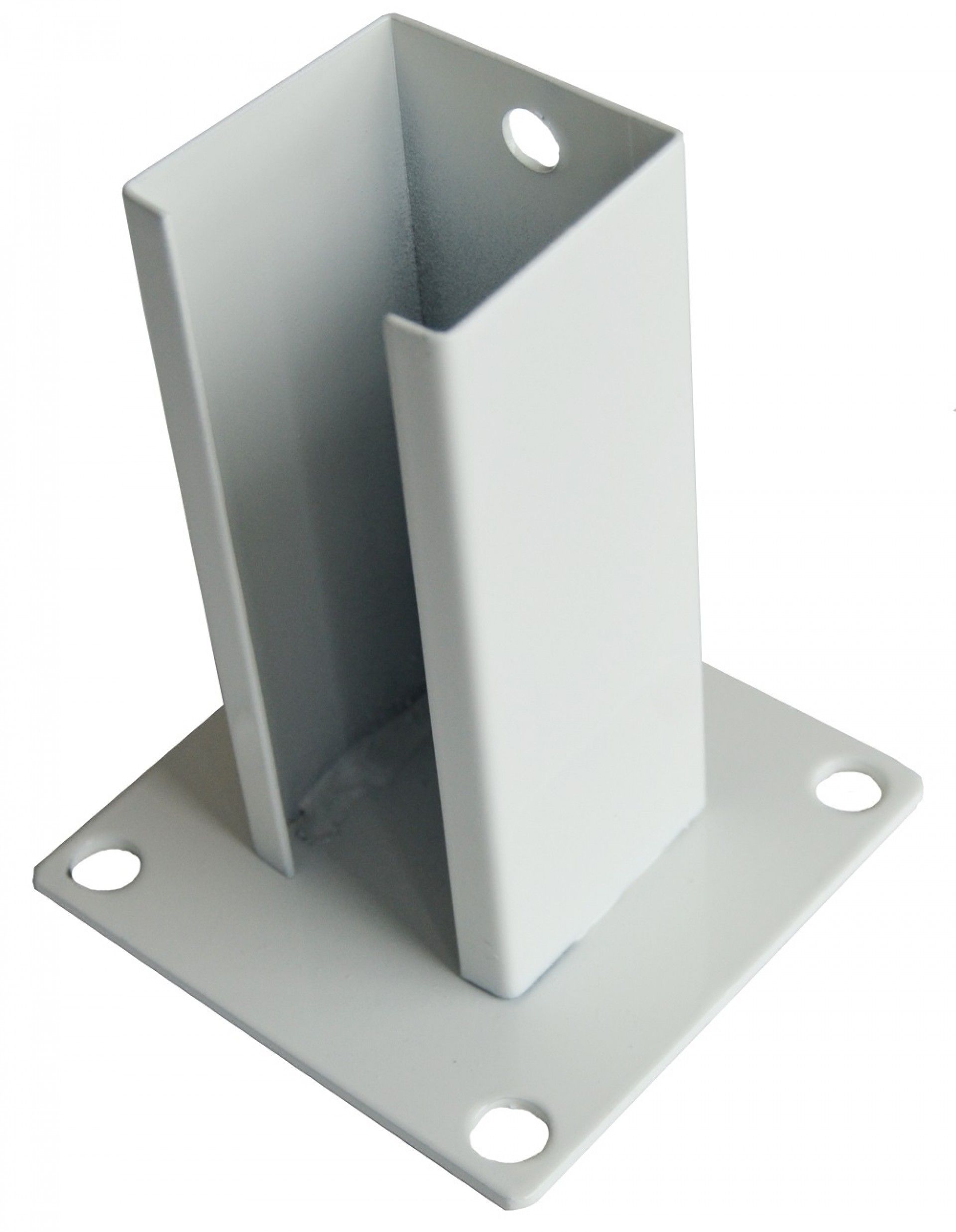 Base Metal Para Poste Branco