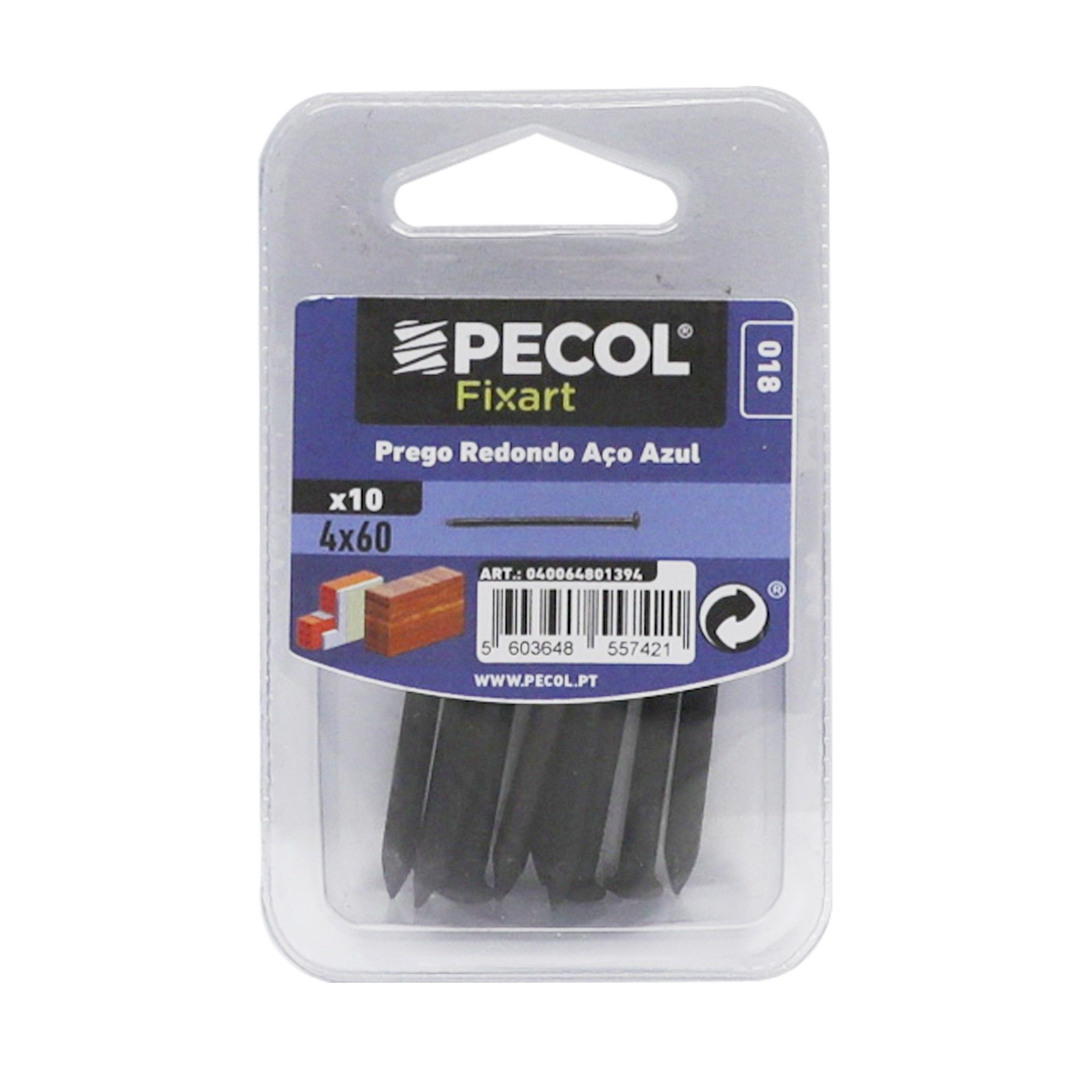 Prego Redondo 4x60 Aço Azul Bl 100