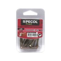 Parafuso Aglomerado Cabeça Embeber Pz 4x40 Aço P.A Bl 15 Parafuso Aglomerado Cabeça Embeber Pz 4x40 Aço P.A Bl 15