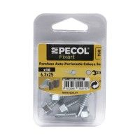 Parafuso Sextavado 6,3x25 Aço Zincado Bl 10 Parafuso Sextavado 6,3x25 Aço Zincado Bl 10