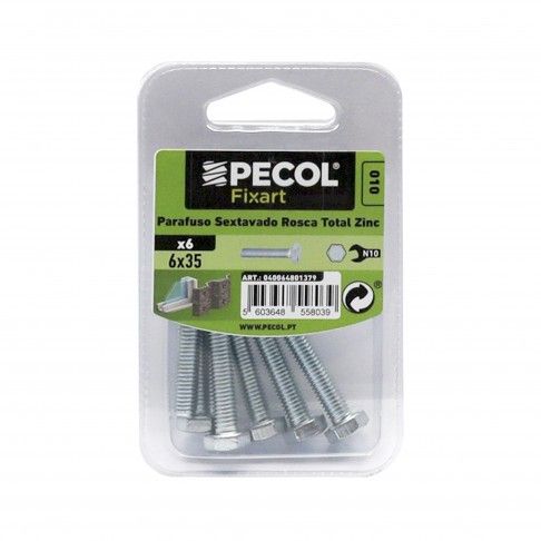 Parafiso Sextavado Rosca Total 6.8 M6x35 Zn Bl 6