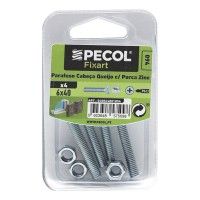 Parafuso Cabe�a Queijo M6x40 + Porca Zn Bl 8