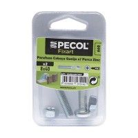 Parafuso Cabe�a Queijo M8x40 + Porca Zn Bl 4