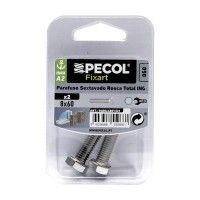 Parafuso Sextavado Rosca Total A2 M8x60 Inox Bl 2 Parafuso Sextavado Rosca Total A2 M8x60 Inox Bl 2