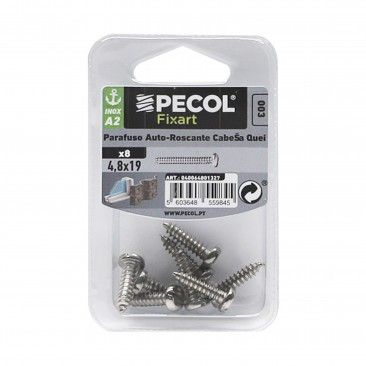 Parafuso Autoroscante Cabe�a Q.Fd A2 10x19,5 Inox Bl 8