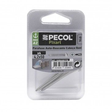 Parafuso Auto Roscante Cabe�a Q. Ph A2 8x50 Inox Bl 4