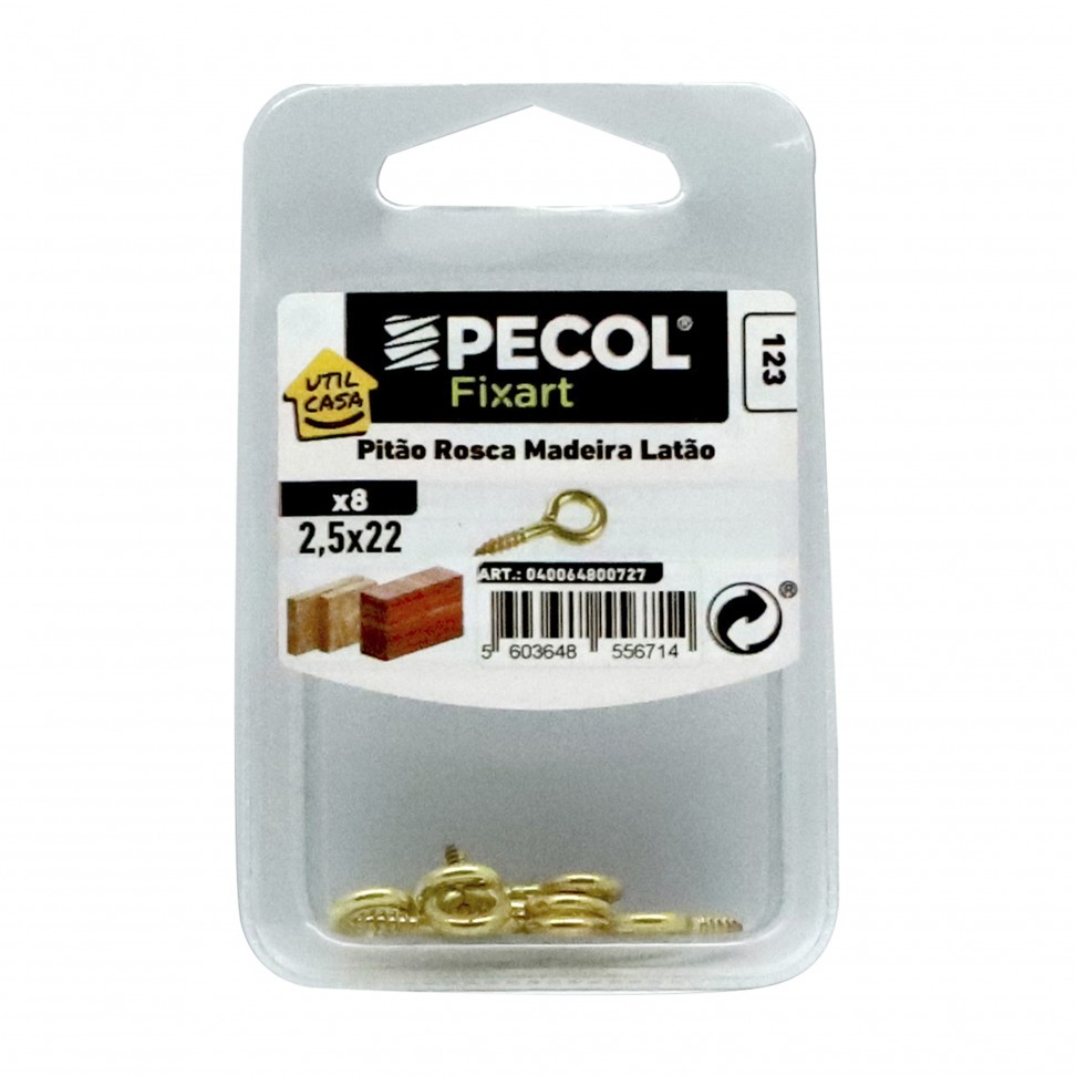 Pit�o Roscado 2,5x22 Lat�o Bl 10