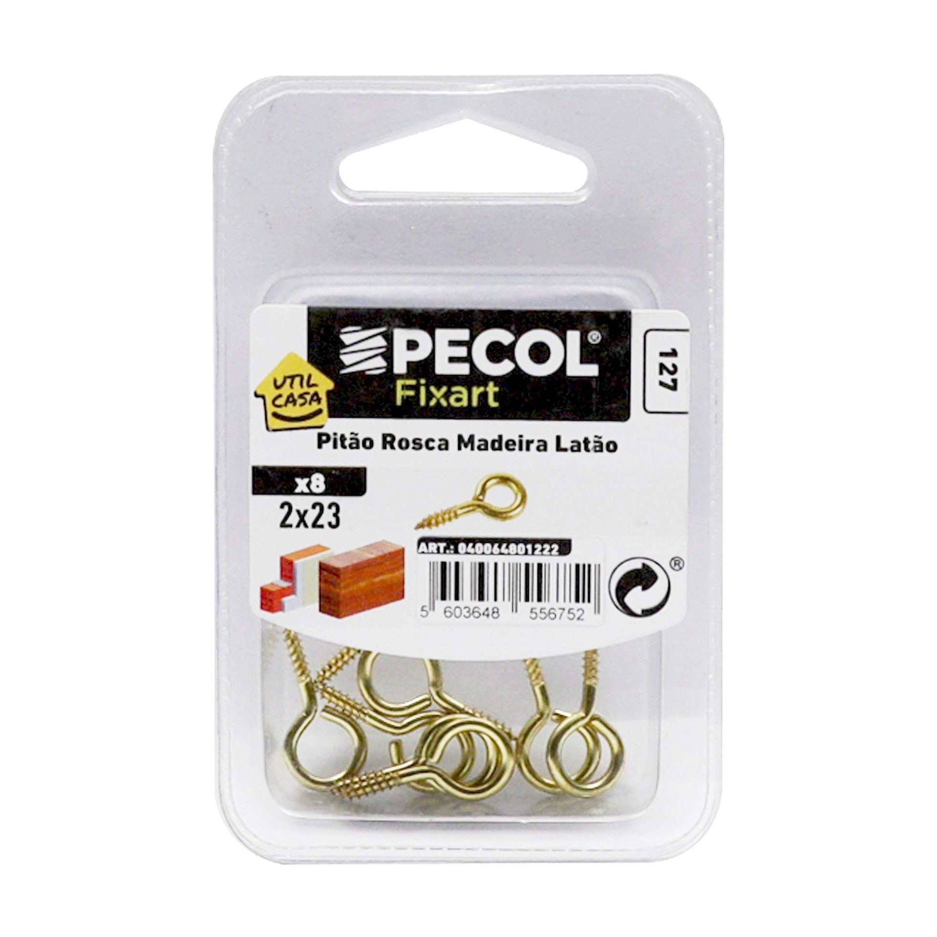 Pitão Roscado 2x23 Latão Bl 10