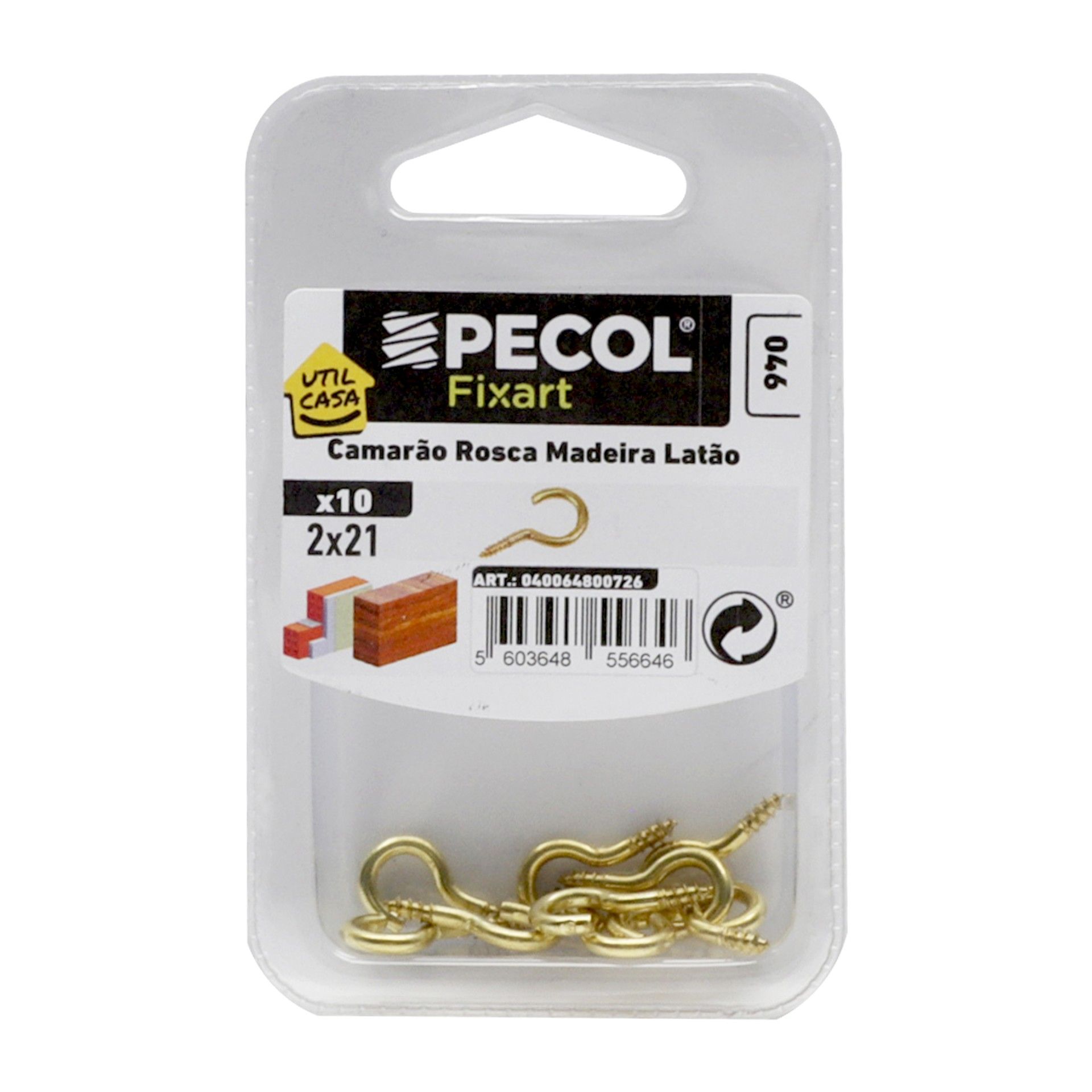 Camarão Roscado 2x21 Latão Bl 12