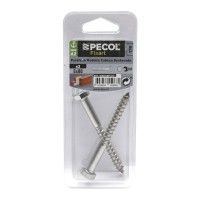 Parafuso Tirefond A2 8x80 Inox Bl 2 Parafuso Tirefond A2 8x80 Inox Bl 2