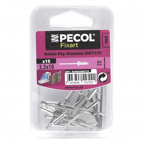 Rebites Pop 3,2x10 Alumino Bl 15 Rebites Pop 3,2x10 Alumino Bl 15