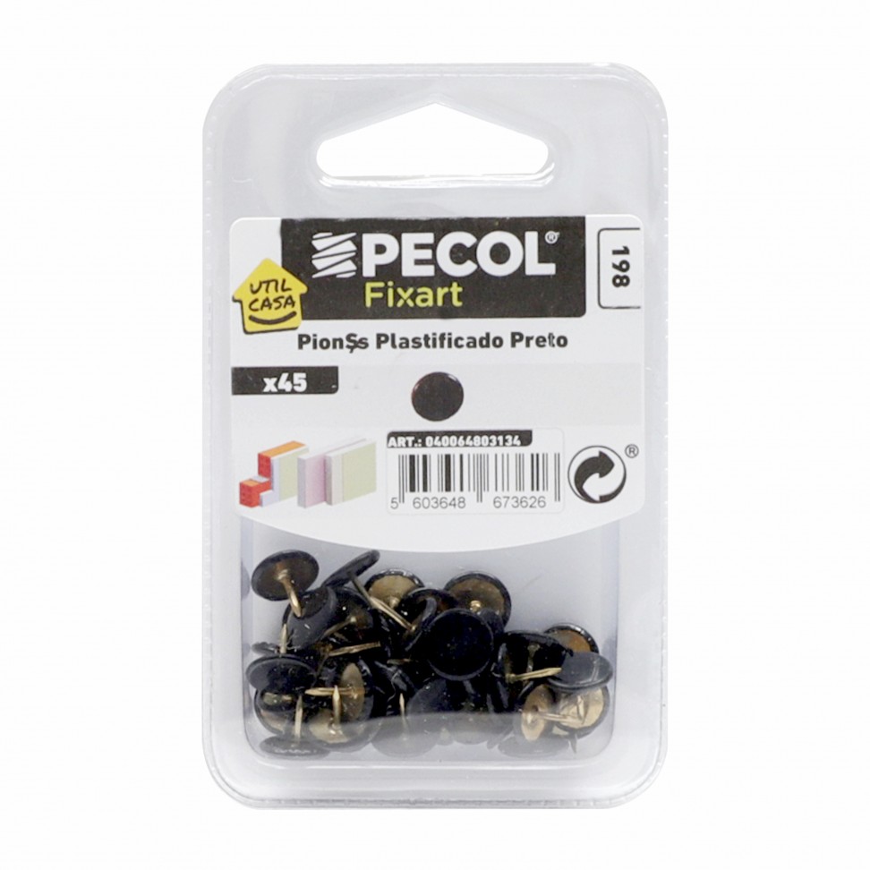 Pion�s Plastificado Preto 45 unidades