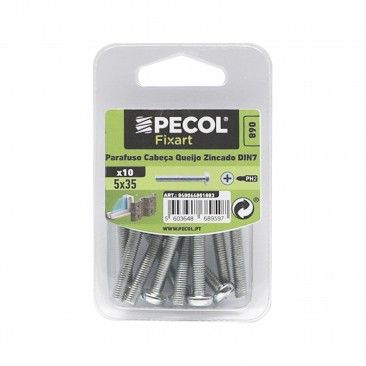 Parafuso Cabe�a Queijo Ferro Zincado M5x35 Bl 10