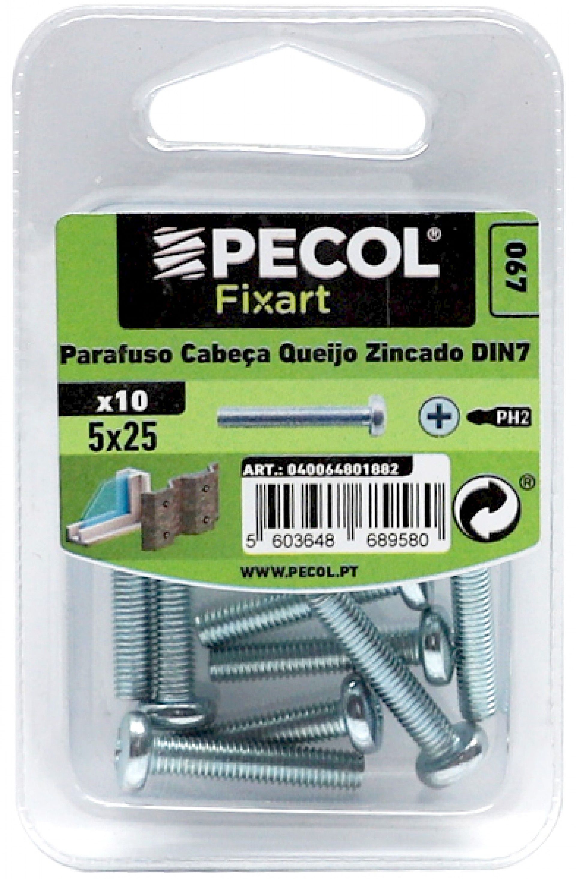 Parafuso Cabeça Queijo Ferro Zincado M5x25 Bl 10