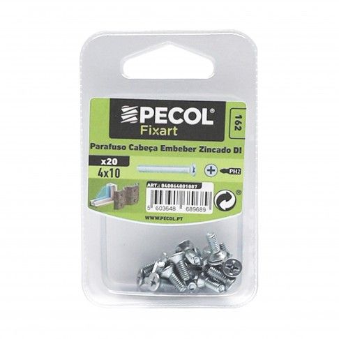 Parafuso Cabeça embeber Ph M4x10 Bl 20 Parafuso Cabeça embeber Ph M4x10 Bl 20
