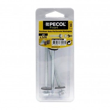 Parafuso  Sextavado C/ Anilha A�o Zn. 6,3x90 Bl 2