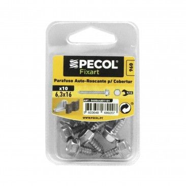 Parafuso P/Cobertura A�o Zincado 6,3x16 Bl 10