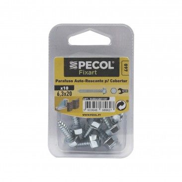 Parafuso P/Cobertura Aço Zincado 6,3x20 Bl 10 Parafuso P/Cobertura Aço Zincado 6,3x20 Bl 10