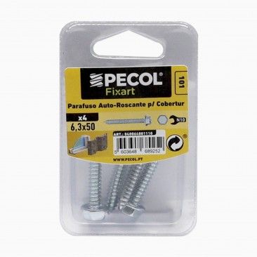Parafuso p/ cobertura A�o Zincado 6,3x50 Bl 4