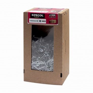Parafuso aglomerado cabe�a Embeber Pz  A�o Zincado 3,5x20  1000 unidades