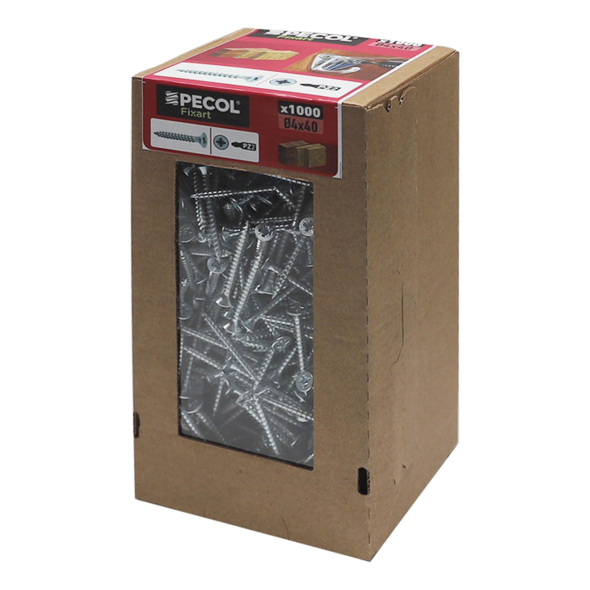 Parafuso Aglomerado Cabeça Embutir Pz Aço Zn 4x40 750un
