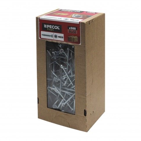 Parafuso Aglomerado Cabeça Embeber Pz Aço Zn 4x50 500un Parafuso Aglomerado Cabeça Embeber Pz Aço Zn 4x50 500un