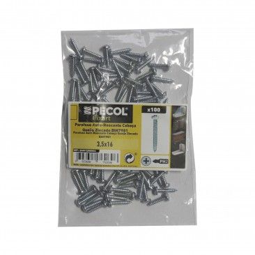 Parafuso Auto Roscante Embeber Din7982 A�o Zn 5/8x6 100 unidades