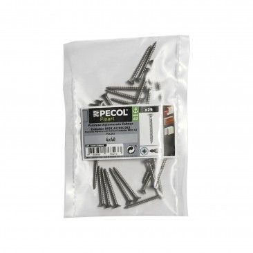 Parafuso Aglomerado Cabe�a Embutir Pz Inox 4x40 25un
