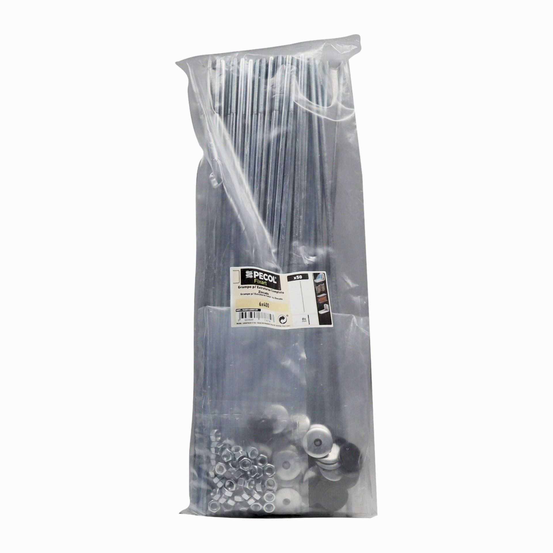 Grampo P/Estrutura M6x400 Sc 50 unidades