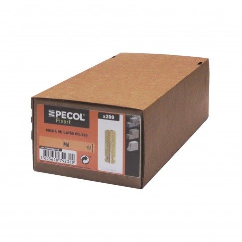 Bucha Latão Pcl M6 200un Bucha Latão Pcl M6 200un