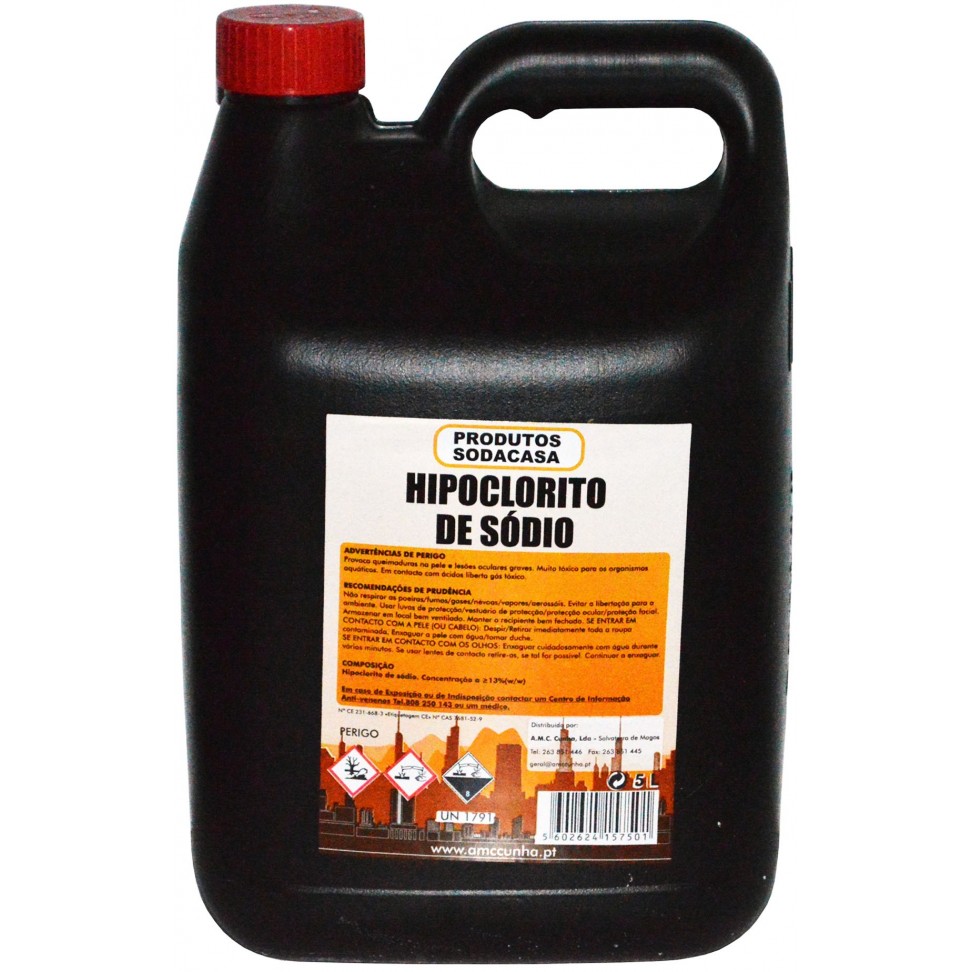 Hipoclorito De S�dio Garraf�o 5l