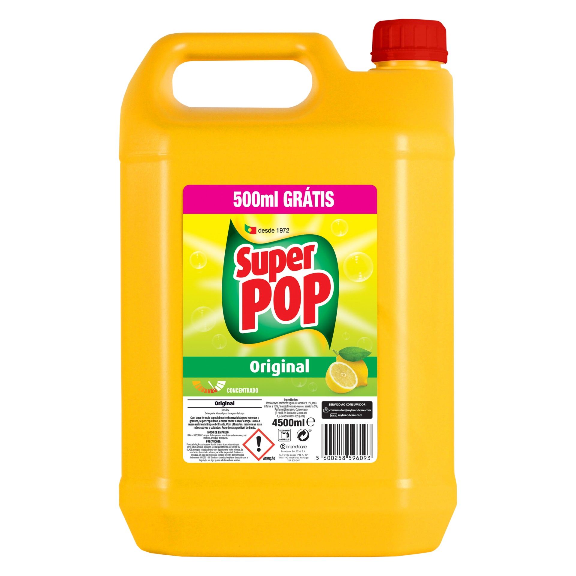 Detergente Loiça Limão 4l (+500ml Gratis)